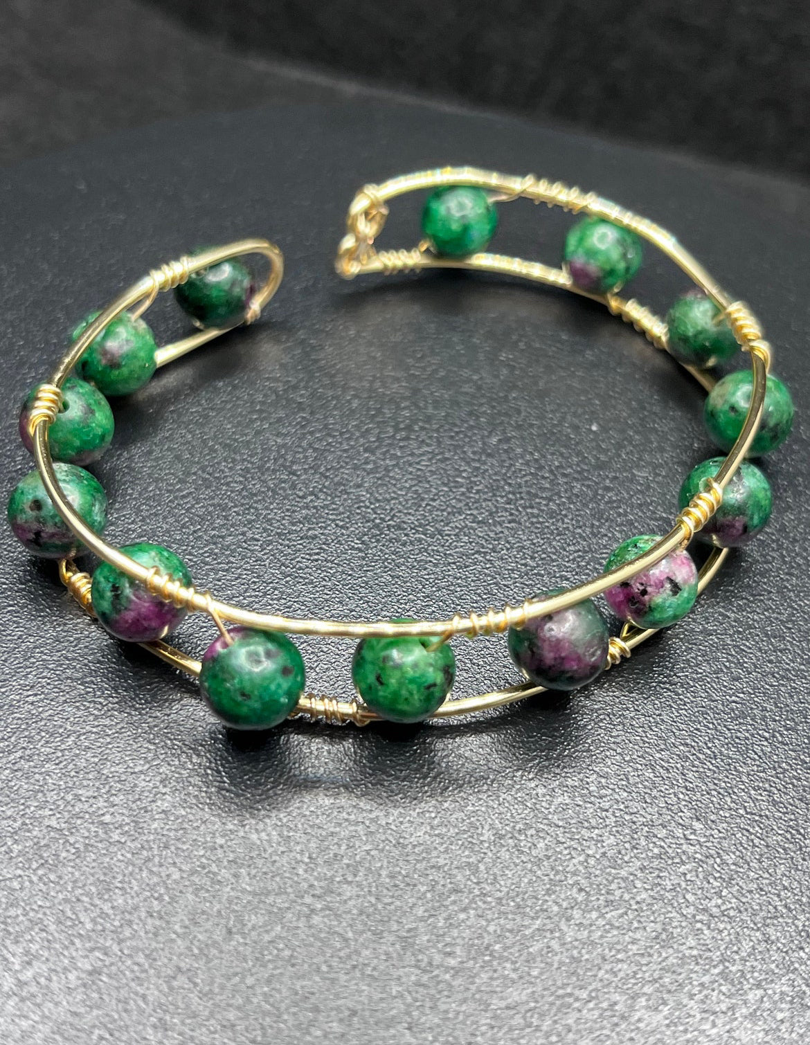 Ruby zoisite cuff