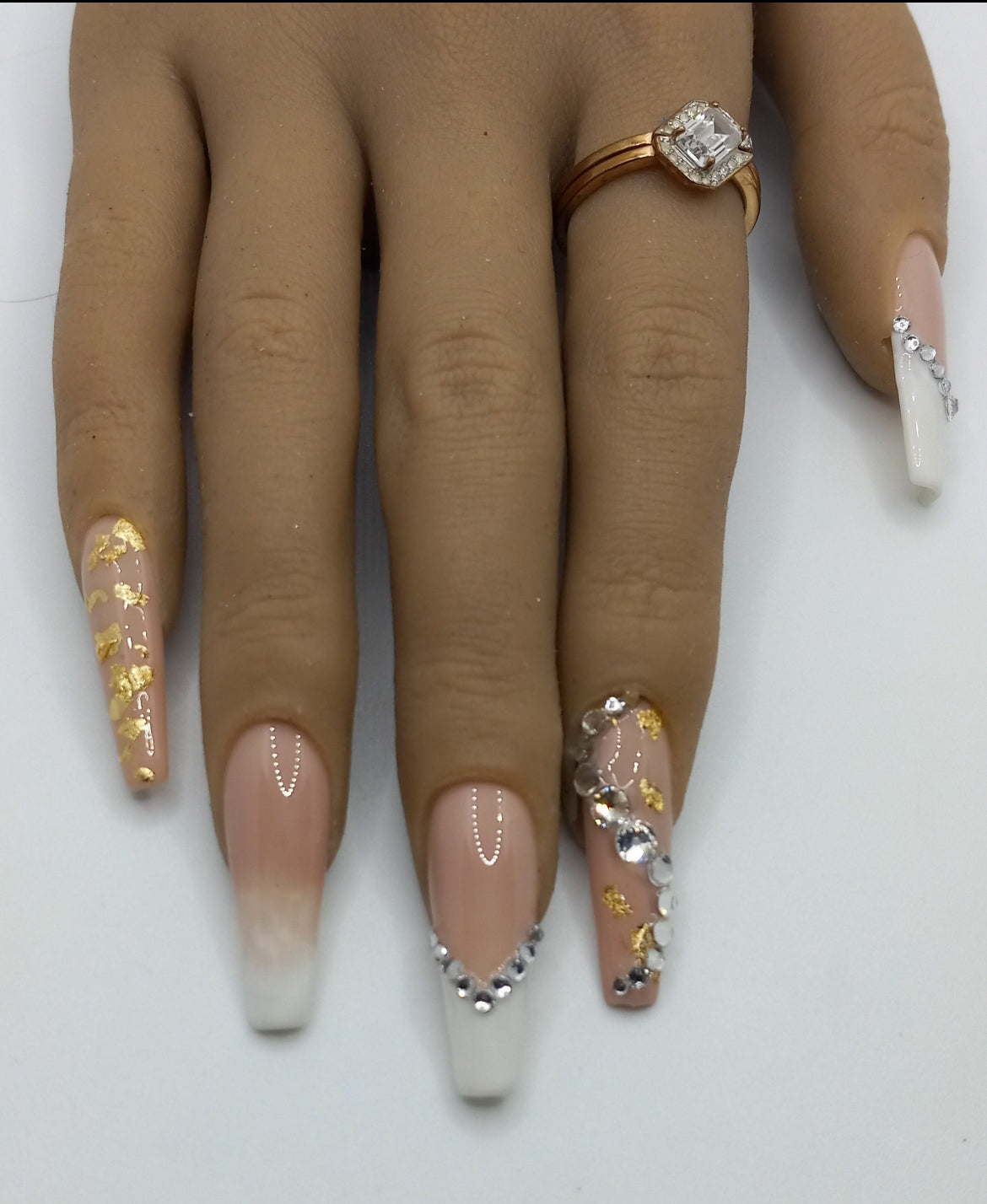 Fancy French Tip Nail Set