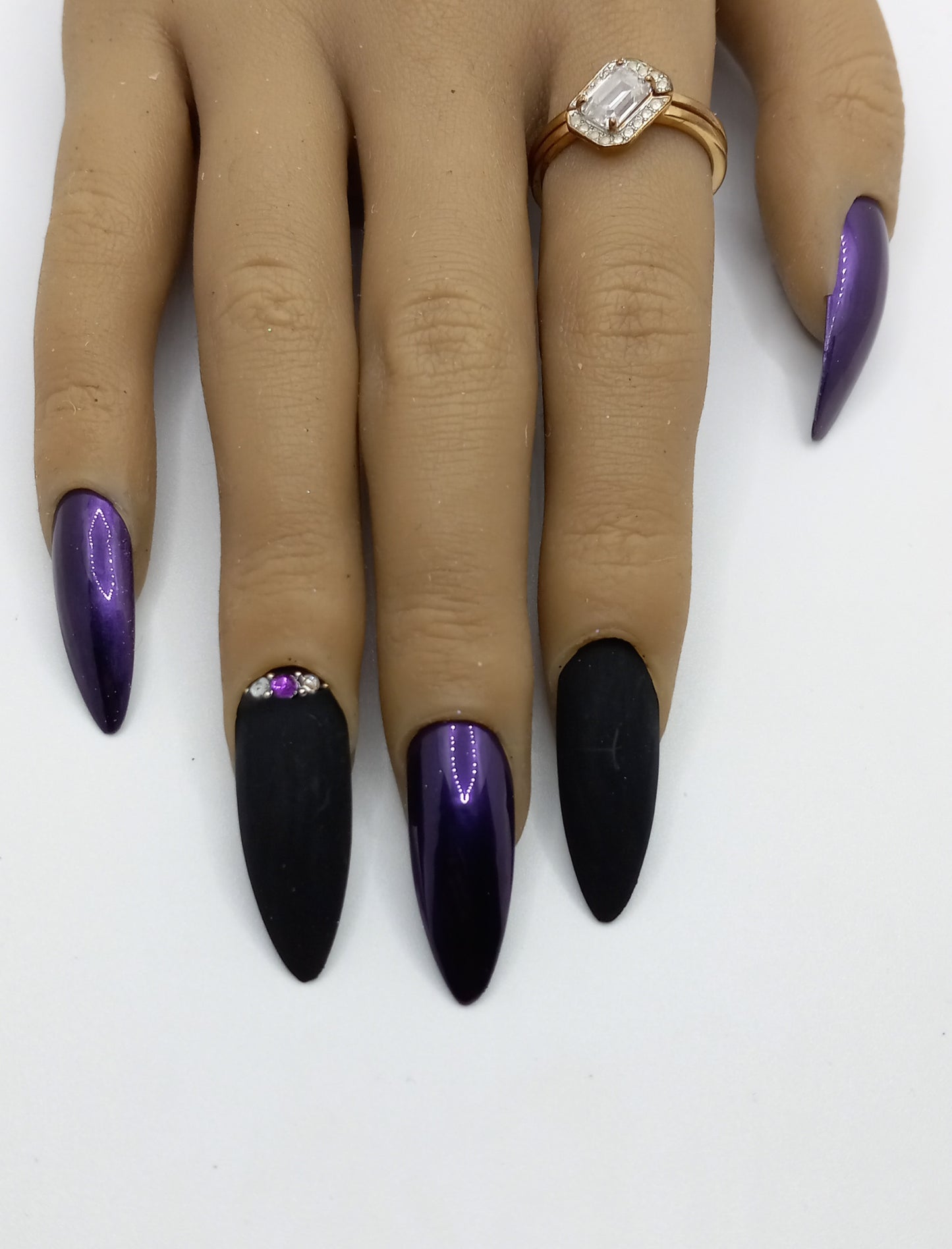 Matte Purple Nail Set